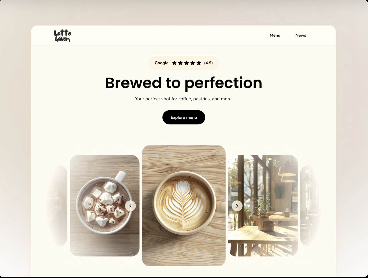 Restraunt & Cafe Website
